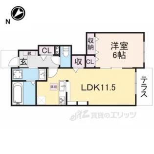 プリュニエ2【1階】の間取り