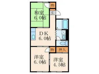グランディール渡邊A棟【1階】の間取り