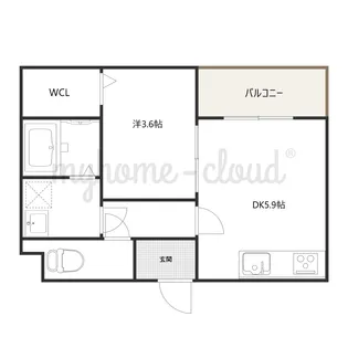 コスモクレスト荒本【3階】の間取り