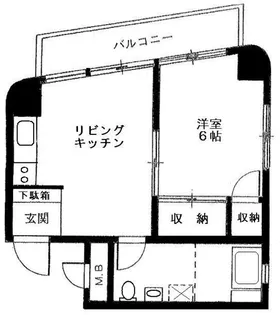マンションヴィップ中野坂上【6階】の間取り