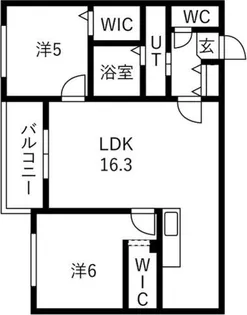 Alivis菊水【2階】の間取り