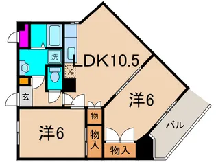 ロイヤルプラザ【2階】の間取り