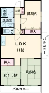 フローラル生駒【2階】の間取り