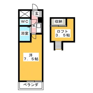 マロンコート安東【2階】の間取り