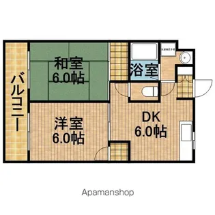 ディアコート【4階】の間取り