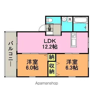 エクリス【2階】の間取り