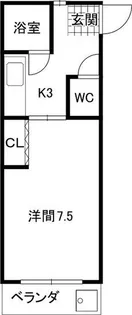 ハウス光【2階】の間取り