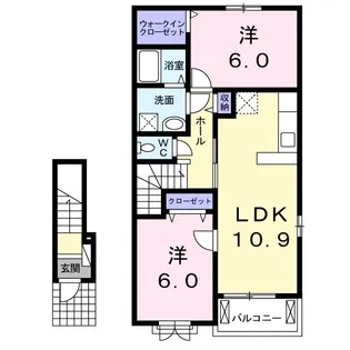 プレジデント富士 A【2階】の間取り