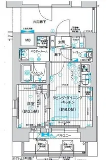 プレサンス レイズ 金山 アクス【8階】の間取り