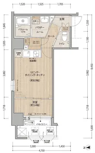 アドバンス西梅田IVエール【6階】の間取り