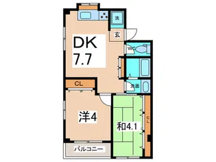 トマトレジデンス千代崎【2階】の間取り