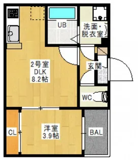REGALEST JM 南方【1階】の間取り