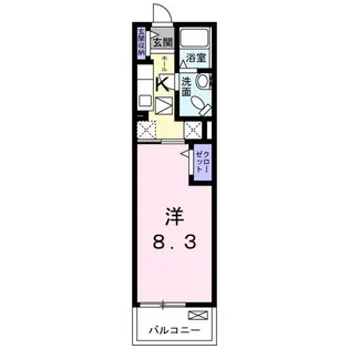 オリュザK【1階】の間取り