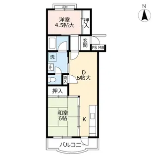 UR黒崎平尾町【5階】の間取り
