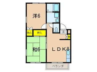 エステ-トピア恵芳【2階】の間取り
