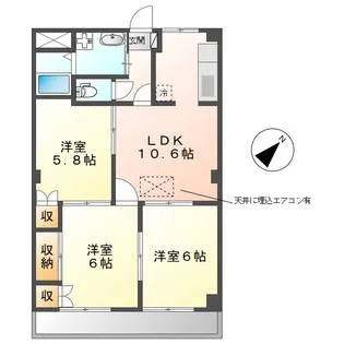 ミルラフィーネII【2階】の間取り