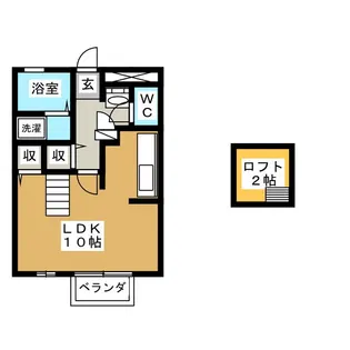 セジュール山岸【2階】の間取り