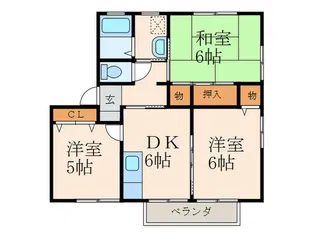 エスポワ-ル加用【1階】の間取り
