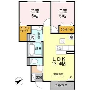 クローバーヒルズ A【1階】の間取り