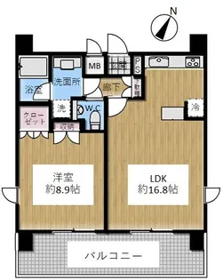 リーガル大阪城北【8階】の間取り