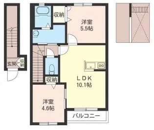 クレール湘南 積水ハウスシャーメゾン!【2階】の間取り