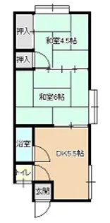 マンション松風荘【2階】の間取り