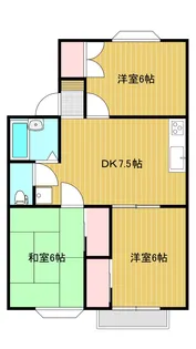 新潟県新潟市秋葉区下興野町【アパート】の間取り