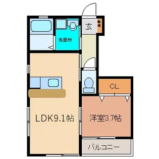 エスポワールN【1階】の間取り