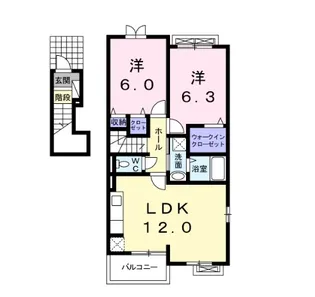 ガーデンハウスエアリー【2階】の間取り