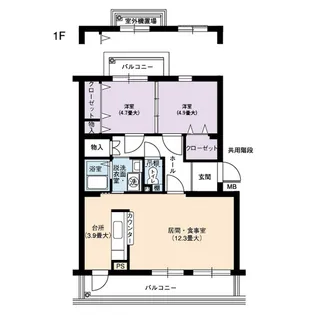URアーバンドエル植田【3階】の間取り