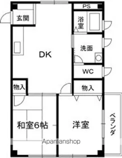 エメラルドハイツIII【1階】の間取り