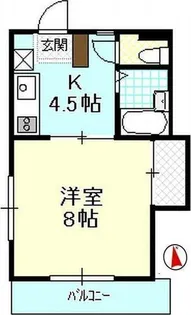 エクセレント広沢【2階】の間取り