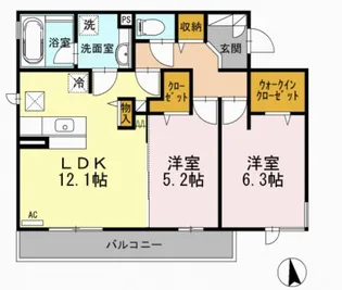サニーハイツ佐野【1階】の間取り