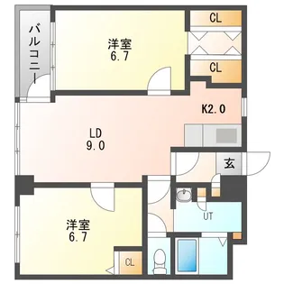 プロスパー210(Pあり) 5階【5階】の間取り