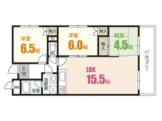 セゾン川内【3階】の間取り