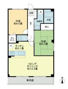 フォブールフローリッシュ【1階】の間取り