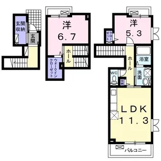 ベルエクレ【2階】の間取り