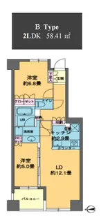 カスタリア東日本橋【6階】の間取り