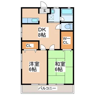 中村コーポ【2階】の間取り