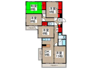 メゾンクレ-ル【3階】の間取り
