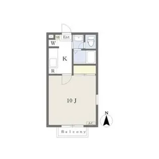 KフラットA棟【2階】の間取り