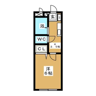 シーウエストII【1階】の間取り