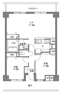 パークハイム小白川【4階】の間取り