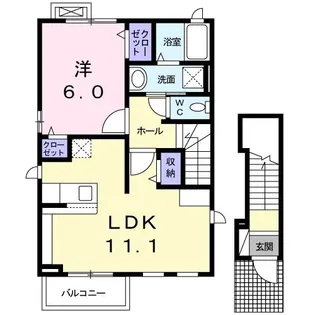 ゴールド・サン【2階】の間取り