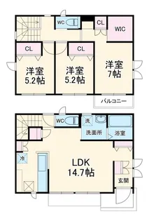 神奈川県藤沢市弥勒寺2【一戸建】の間取り
