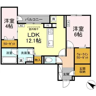 広島県福山市引野町5【アパート】の間取り