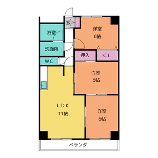 花水木II【2階】の間取り