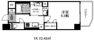 プレサンス三宮フラワーロード【7階】の間取り