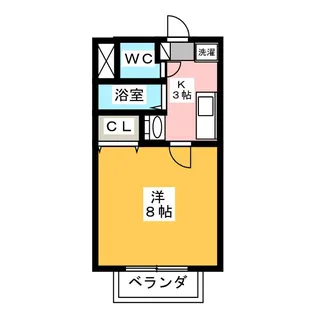 アーバン長良 北棟【1階】の間取り