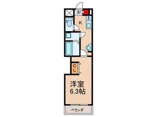 三熊ハイツ渚2号【2階】の間取り